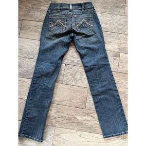 Ariat REAL Denim Straight Leg Jeans 26 26R Rainstorm Icon Mid Rise Western Jean